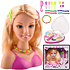 Decopatent Speelgoed Kaphoofd - Sminkpop met make up voor Kinderen - Makeup pop - Kappop - Schminkpop voor Meisjes - Stylinghoofd - Blond Haar - Opmaakpop -  Kapkop met haar accessoires en make-up - Kaphoofd voor Meisjes