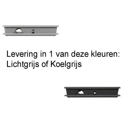 Decopatent Afdruiprek voor afwas - Afdruiprekje met Lekbak - Kunststof Afdruipmat - Afwassen borden & bestek - Afm. 47.5 x 38 x 9 Cm - Kleur: Lichtgrijs of Koelgrijs