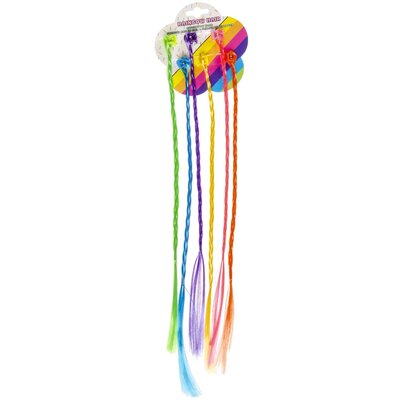 Duckiez Duckiez Regenboog Haarstrengen/Vlecht - 24 stuks