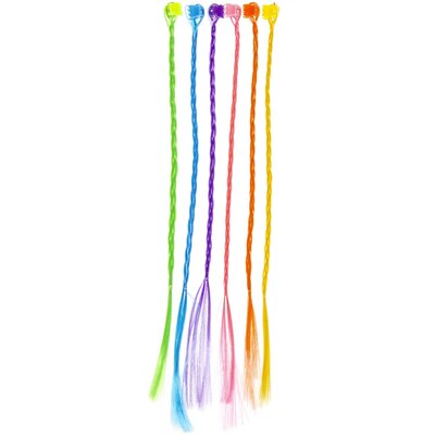 Duckiez Duckiez Regenboog Haarstrengen/Vlecht - 24 stuks
