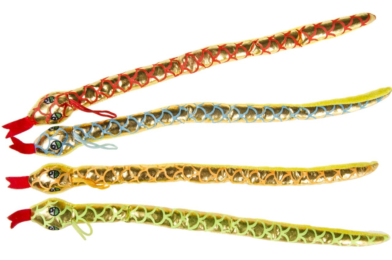 Duckiez Pluche Super Soft Slang Metallic - 24 stuks - Duckiez Pluche Super Soft Slang Metallic - 24 stuks -
