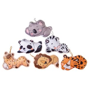 Duckiez Duckiez Pluche Super Soft Slapende Wilde Dieren - 24 stuks