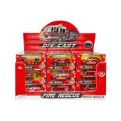 Duckiez Duckiez Metalen Brandweervoertuigen - 36 stuks