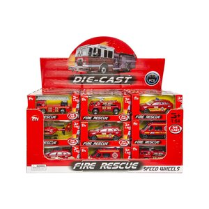 Duckiez Duckiez Metalen Brandweervoertuigen - 36 stuks