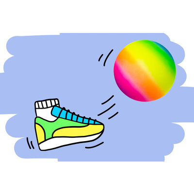 Duckiez Duckiez 23Cm Regenboog Bal - 10 stuks