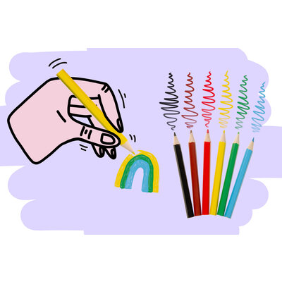 Duckiez Duckiez Kleurpotloodjes 6st Regenboog - 960 stuks (BULK DEAL = 1CTN)