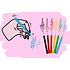 Duckiez Duckiez Kleurpotloodjes 6st Eenhoorn - 960 stuks (BULK DEAL = 1CTN)