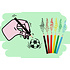 Duckiez Duckiez Kleurpotloodjes 6st Voetbal - 960 stuks (BULK DEAL = 1CTN)
