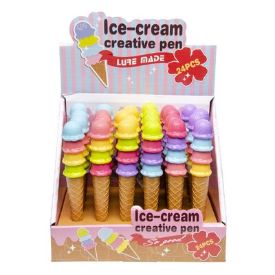 Duckiez Duckiez Balpen Ijshoorntje - 24 stuks