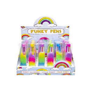 Duckiez Duckiez Fluffy Balpen 6 Kleuren Inkt - 24 stuks