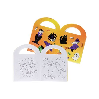 Duckiez Duckiez Kleurboek Met stickers Halloween - 48 stuks