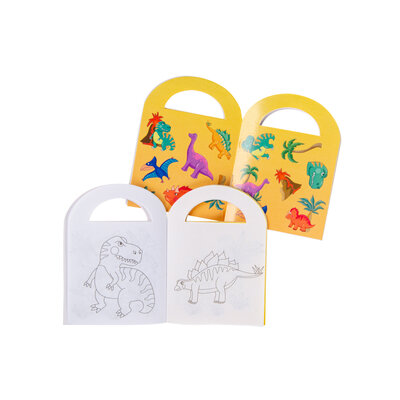 Duckiez Duckiez Kleurboek Met stickers Dinosaurus - 48 stuks