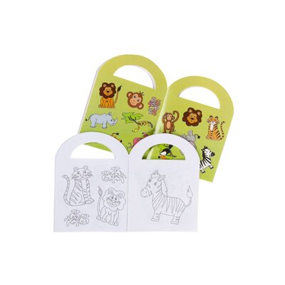 Duckiez Duckiez Kleurboek Met stickers Wilde Dieren - 48 stuks