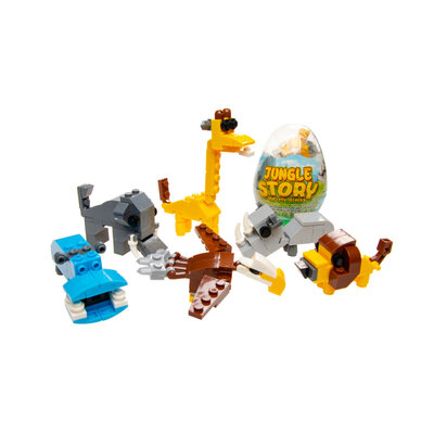 Duckiez Duckiez Blocks - Bouw Je Eigen Wilde Dieren - 12 stuks
