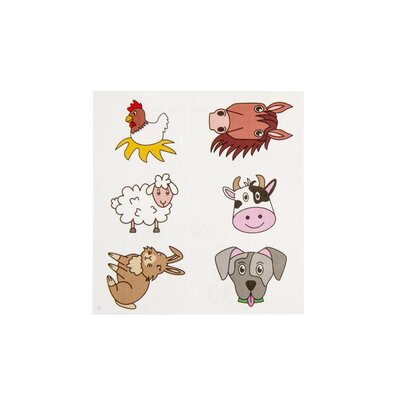 Duckiez Duckiez Tattoo Vel Boerderijdieren - 96 stuks