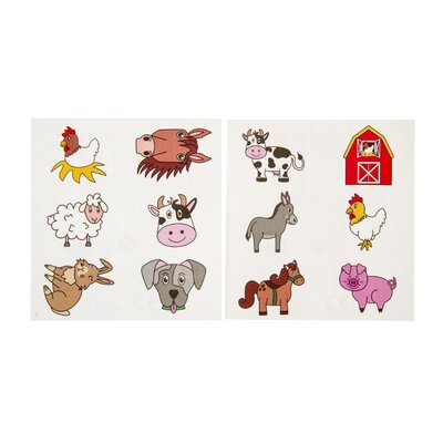 Duckiez Duckiez Tattoo Vel Boerderijdieren - 96 stuks