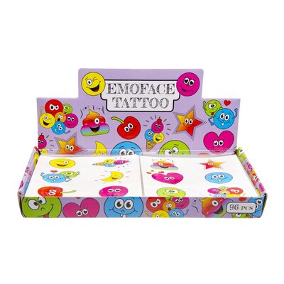 Duckiez Duckiez Tattoo Vel Gezichtjes - 96 stuks
