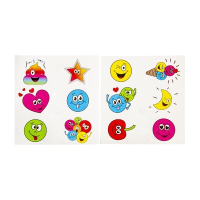 Duckiez Duckiez Tattoo Vel Gezichtjes - 96 stuks