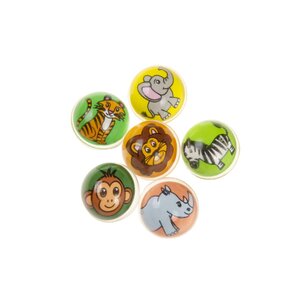 Duckiez Duckiez Stuiterbal Wilde Dieren+Banderole 32Mm - 50 stuks