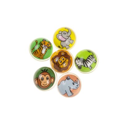 Duckiez Duckiez Stuiterbal Wilde Dieren+Banderole 32Mm - 50 stuks