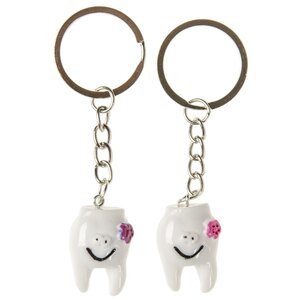 Duckiez Duckiez Sleutelhanger Tand+Bloemetje - 48 stuks