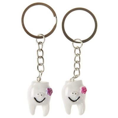 Duckiez Duckiez Sleutelhanger Tand+Bloemetje - 48 stuks