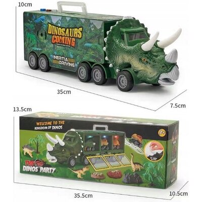 Duckiez Duckiez Dinotruck Met 3 Dino Autos Inside - 1 stuk