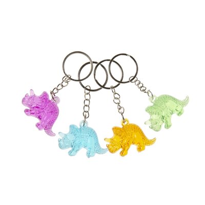 Duckiez Duckiez Sleutelhanger Doorzichtige Dinosaurus - 48 stuks