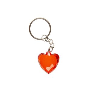 Duckiez Duckiez Sleutelhanger Transparant Red Heart - 48 stuks