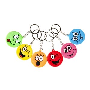 Duckiez Duckiez Sleutelhanger Lachgezicht - 48 stuks