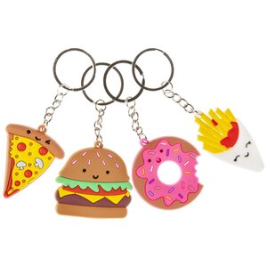 Duckiez Duckiez Sleutelhanger Fast Food - 48 stuks