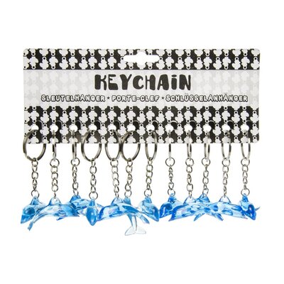 Duckiez Duckiez Sleutelhanger Dolfijn Blauw - 48 stuks
