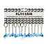 Duckiez Duckiez Sleutelhanger Dolfijn Blauw - 48 stuks