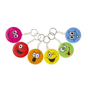 Duckiez Duckiez Sleutelhanger Spiegel Lachgezicht - 48 stuks