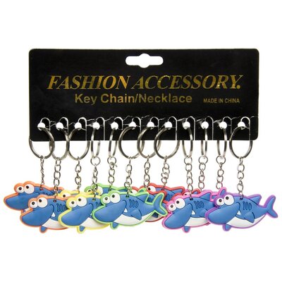 Duckiez Duckiez Sleutelhanger Haai Plat - 48 stuks