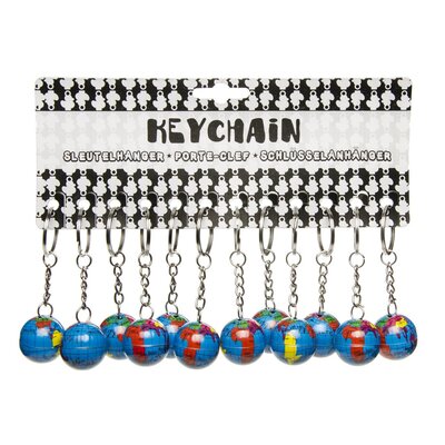 Duckiez Duckiez Sleutelhanger Wereldbol Metaal - 2400 stuks (BULK DEAL = 1CTN)