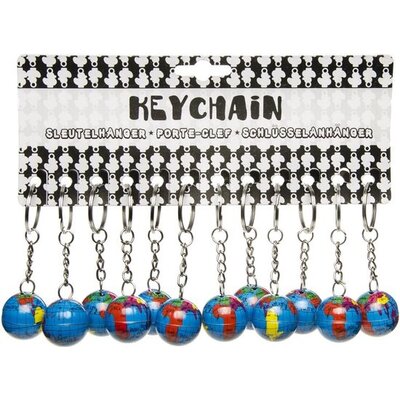 Duckiez Duckiez Sleutelhanger Wereldbol Metaal - 2400 stuks (BULK DEAL = 1CTN)