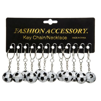 Duckiez Duckiez Sleutelhanger Voetbal Metaal - 48 stuks