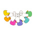 Duckiez Duckiez Sleutelhanger Kleurrijke Eendjes - 48 stuks