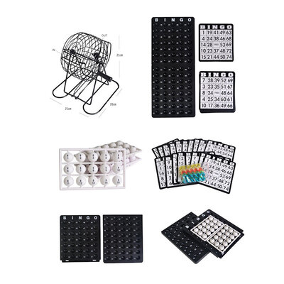 Decopatent - Bingo Spel - Bingomolen - Bingoballen - Bingo kaarten - Fiches - Spelbord - Bingo molen - Metaal - Lotto Kinderspel