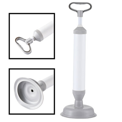 Decopatent - Krachtige WC Ontstopper met Zuignap - Gootsteenontstopper - Ontstoppingspomp Gootsteen - WC Plopper met pomp en zuig functie