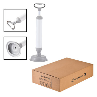 Decopatent - Krachtige WC Ontstopper met Zuignap - Gootsteenontstopper - Ontstoppingspomp Gootsteen - WC Plopper met pomp en zuig functie