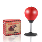 Decopatent - Boksbal tafelmodel - Stressbal - Mini bokszak - Punching Ball - Tafel boksbal bureau op voet - Volwassenen & Kinderen