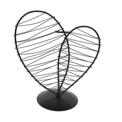 Decopatent - Metalen Hart Vaas met Glazen Buis – Decoratief Silhouet Vaasje voor Bloemen & Stekjes