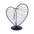 Decopatent - Metalen Hart Vaas met Glazen Buis – Decoratief Silhouet Vaasje voor Bloemen & Stekjes