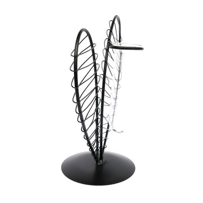 Decopatent - Metalen Hart Vaas met Glazen Buis – Decoratief Silhouet Vaasje voor Bloemen & Stekjes