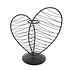 Decopatent - Metalen Hart Vaas met Glazen Buis – Decoratief Silhouet Vaasje voor Bloemen & Stekjes