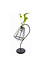 Decopatent - Metalen Staande Decoratie Bloemenlamp - glazen lamp vaas - vaasje glas - Om bloemetjes, stekjes, droogbloemen of luchtplantjes in te zetten