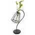 Decopatent - Metalen Staande Decoratie Bloemenlamp - glazen lamp vaas - vaasje glas - Om bloemetjes, stekjes, droogbloemen of luchtplantjes in te zetten