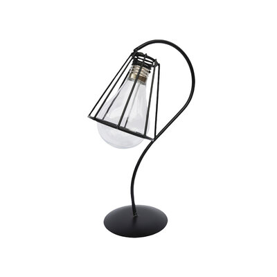 Decopatent - Metalen Staande Decoratie Bloemenlamp - glazen lamp vaas - vaasje glas - Om bloemetjes, stekjes, droogbloemen of luchtplantjes in te zetten